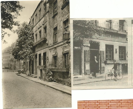 Postkarte 1957 und ein Zeitungsbild aus dieser Zeit. Zur Letzten Instanz  von Herrn Czech