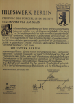 1.4.1951 Hilfswerk Berlin Stiftungsurkunde  © Stadtarchiv Frankfurt