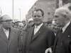 V. l. n. r.: Hannoverscher Oberstadtdirektor Karl Wiechert, Berliner Oberbürgermeister Willy Brandt, Niedersächsischer Ministerpräsident Hinrich Wilhelm Kopf ARH NL Koberg 9625