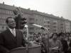 Willy Brandt am Rednerpult, Enthüllung des Â»Berliner MeilensteinsÂ«, Hannover ARH NL Koberg 9634