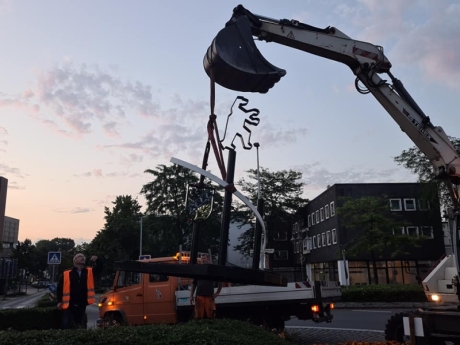 13.08.2021 Berliner Bär  wird aufgestellt  © Stadt Oer-Erkenschwick