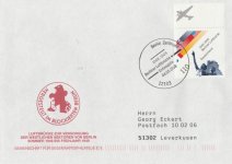 Stempel Erstausgabe Luftbrke1948-1999 Berliner Luftbrke vom 04.05.1999 mit Briefmarke 1948-1999 Berliner Luftbrke  Sammlung Christa Junge